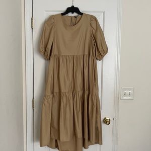 Zara Dress With side hidden pockets puffy sleeves